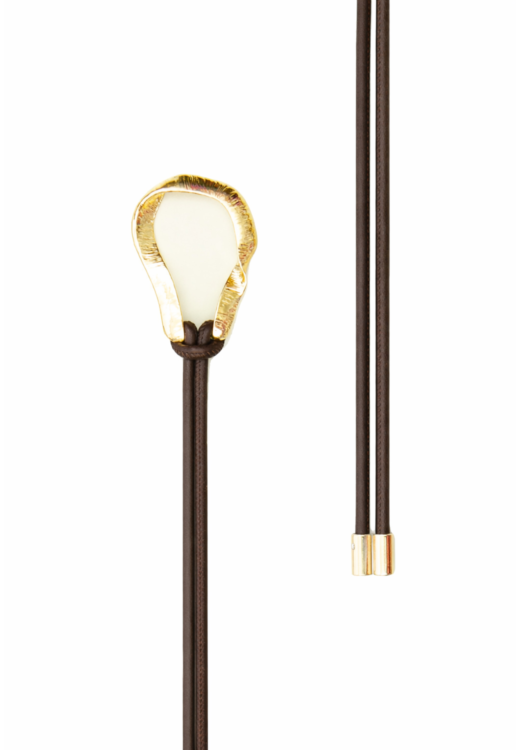 CINTURA DUE FILI  C/FIBBIA DORATA 90%PU+10%METAL, MADE IN PRC       - CAFFE